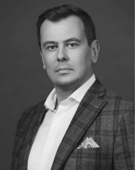 Yury Kharitonenkov, black-and-white portrait.